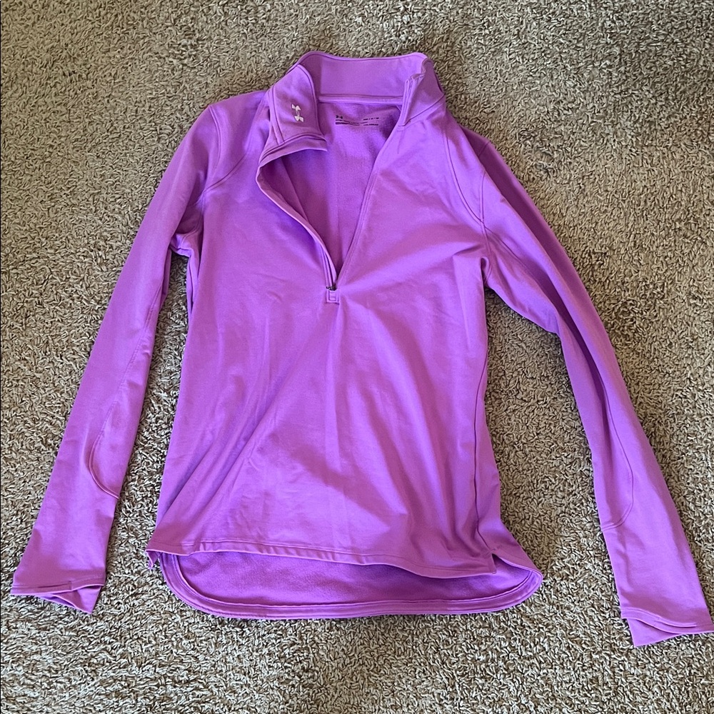 Magenta pink under armour quarter zip jacket size medium